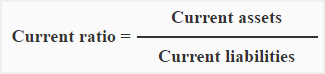 current ratio formula