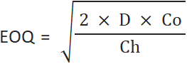 Economic order quantity (EOQ) formula